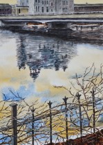 ReflectionsAlmonteOldTownHall_watercolour_11inBy7.5in_150