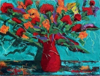 Red Vase