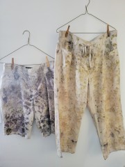 Eco-printed shorts and summer pants