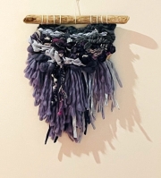 Raven - Fibre Art, 9" x 13"