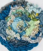 Oceania - Fibre Art, 10" Diameter