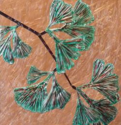 Ginko Leaves - Metal, 10\" x 10\"