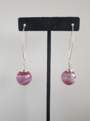Blown Glass Earrings - Shades of Pink