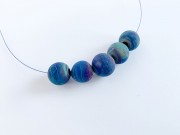 Blown Glass Necklace - Multiblue